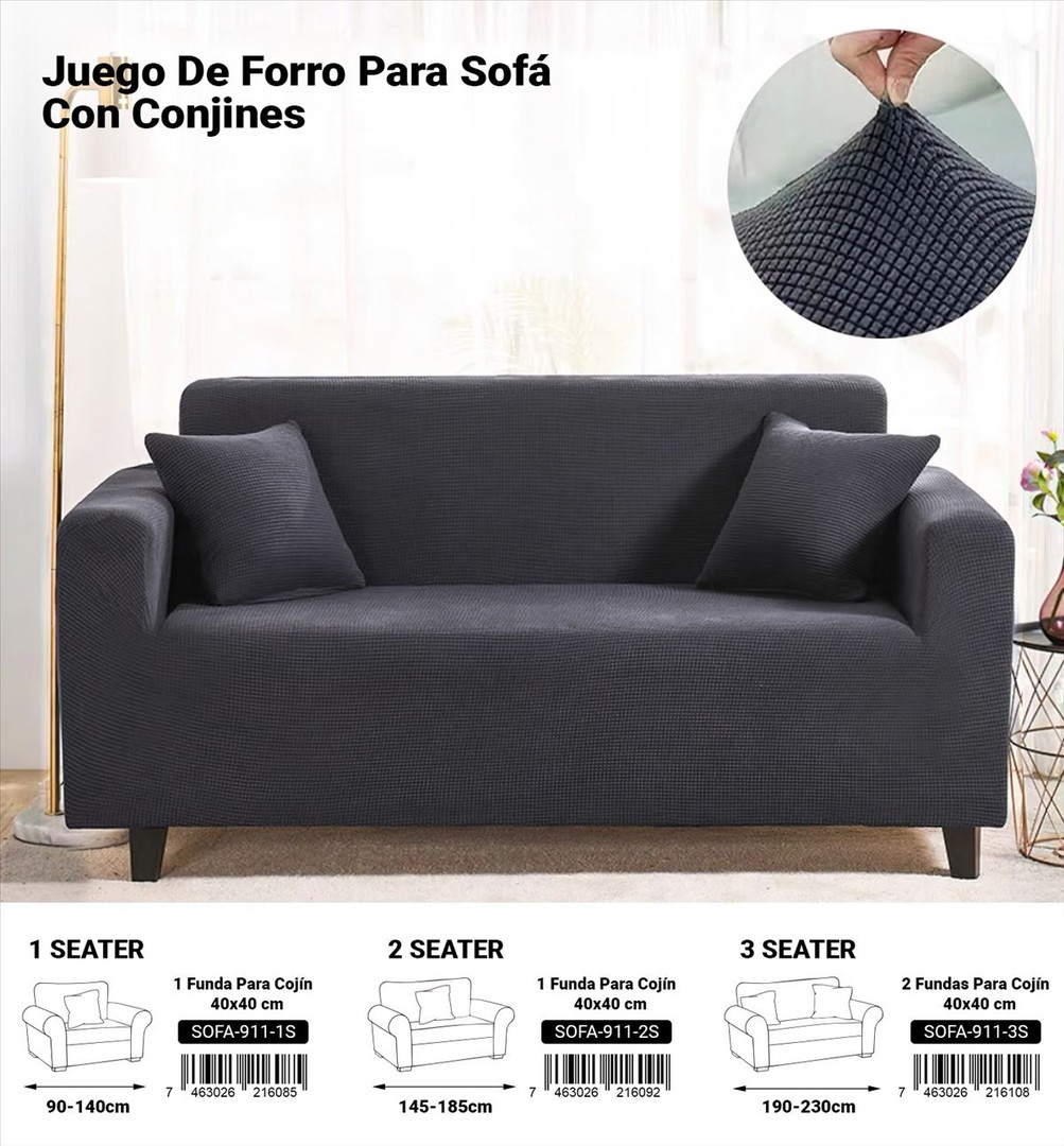 muebles y colchones - FORROS DE MUEBLES EN OFERTA ESPECIAL CON FORRO DE COJIN GRATIS.

 1
