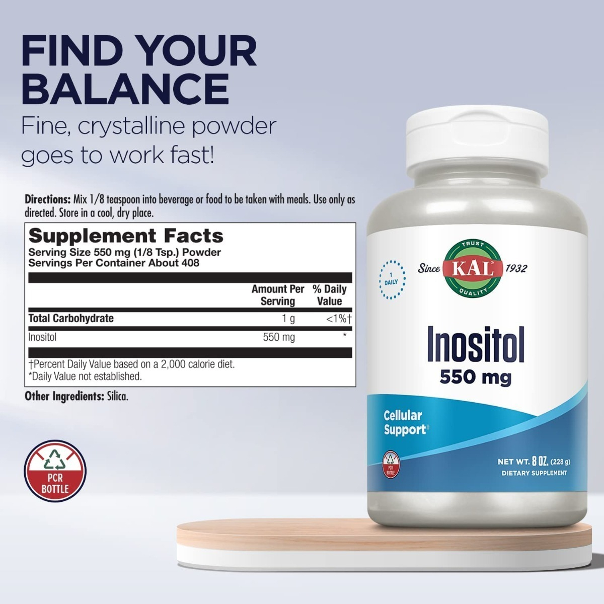Salud y Equipamiento Médico - Inositol Polvo 550 Mg Kal 1