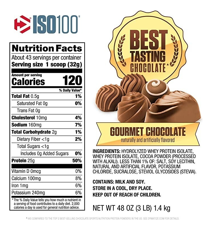Salud y Equipamiento Médico - Proteina Iso 100 Chocolate 3 Lbs 1