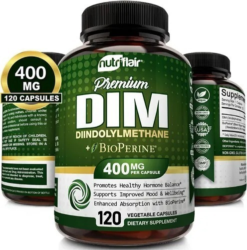 Salud y Equipamiento Médico - Suplemento Nutriflair Dim 400 Mg Con Bioperina, 120 Capsulas 0