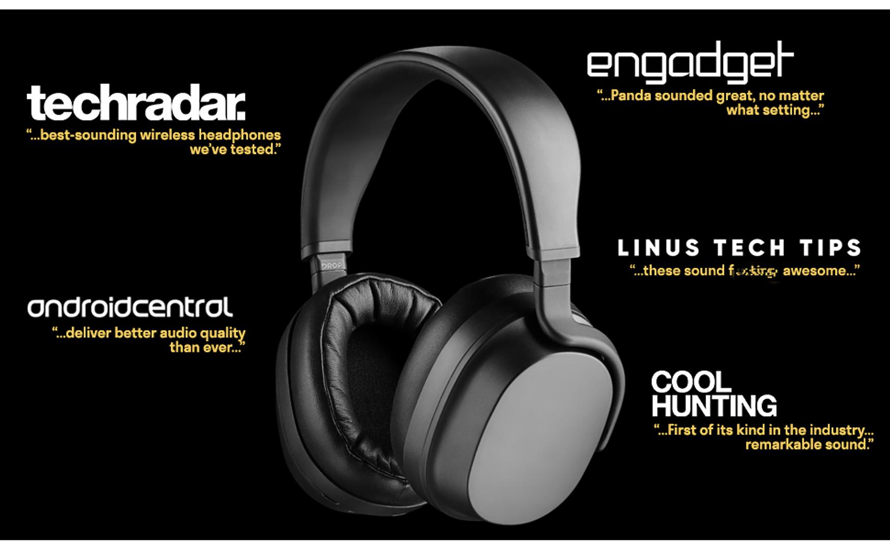 camaras y audio - Drop + THX Panda Wireless Headphone, LDAC, 30+ Hrs 7
