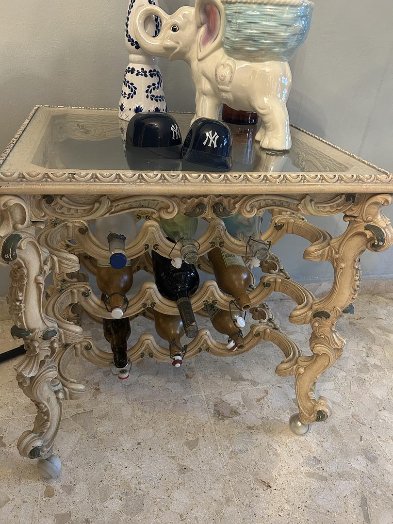 muebles y colchones - Barra Italiana Antigua de Alta cualidad con ruedas 0