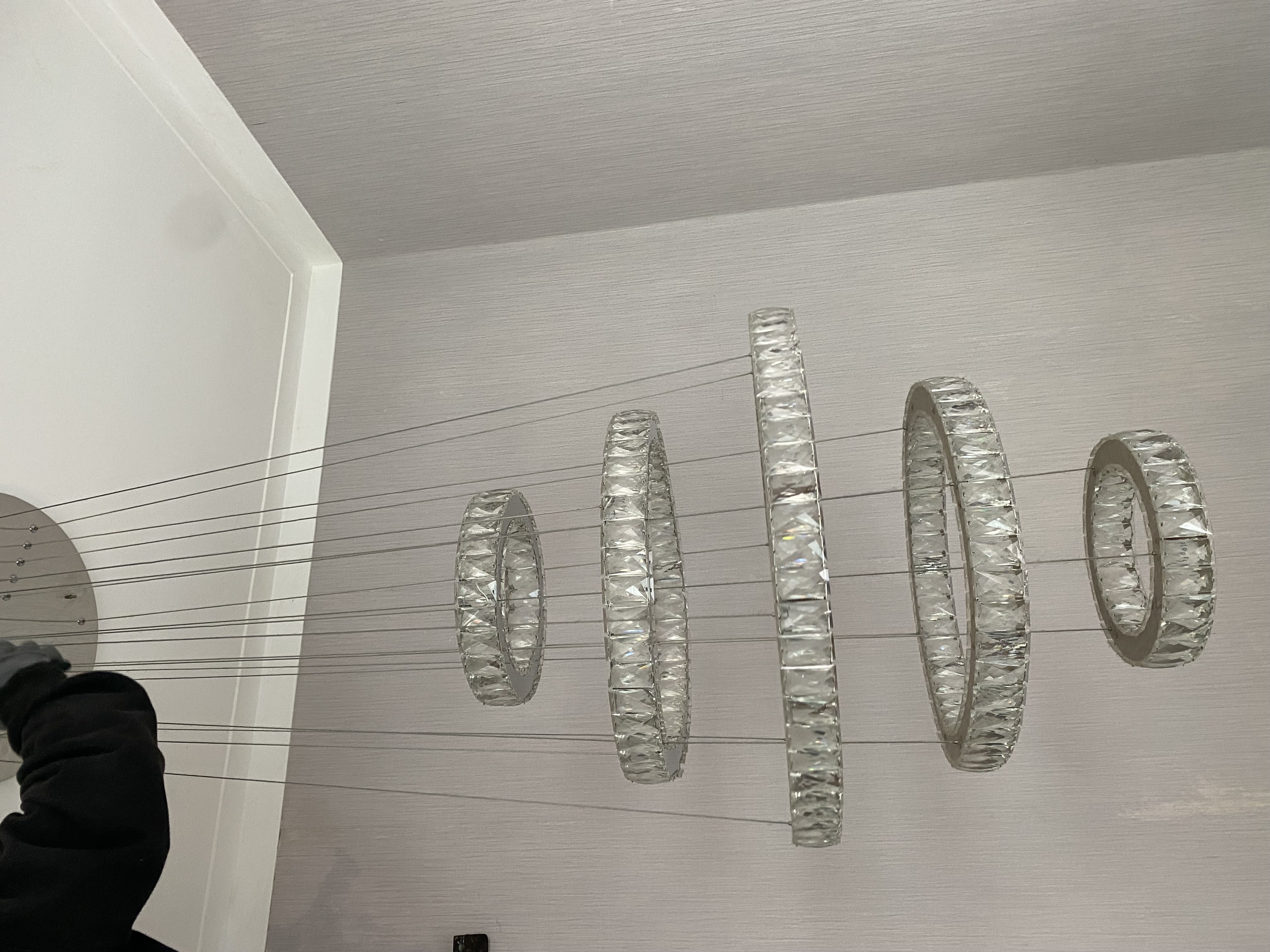 decoración y accesorios - lámpara colgante de diamanticos  1
