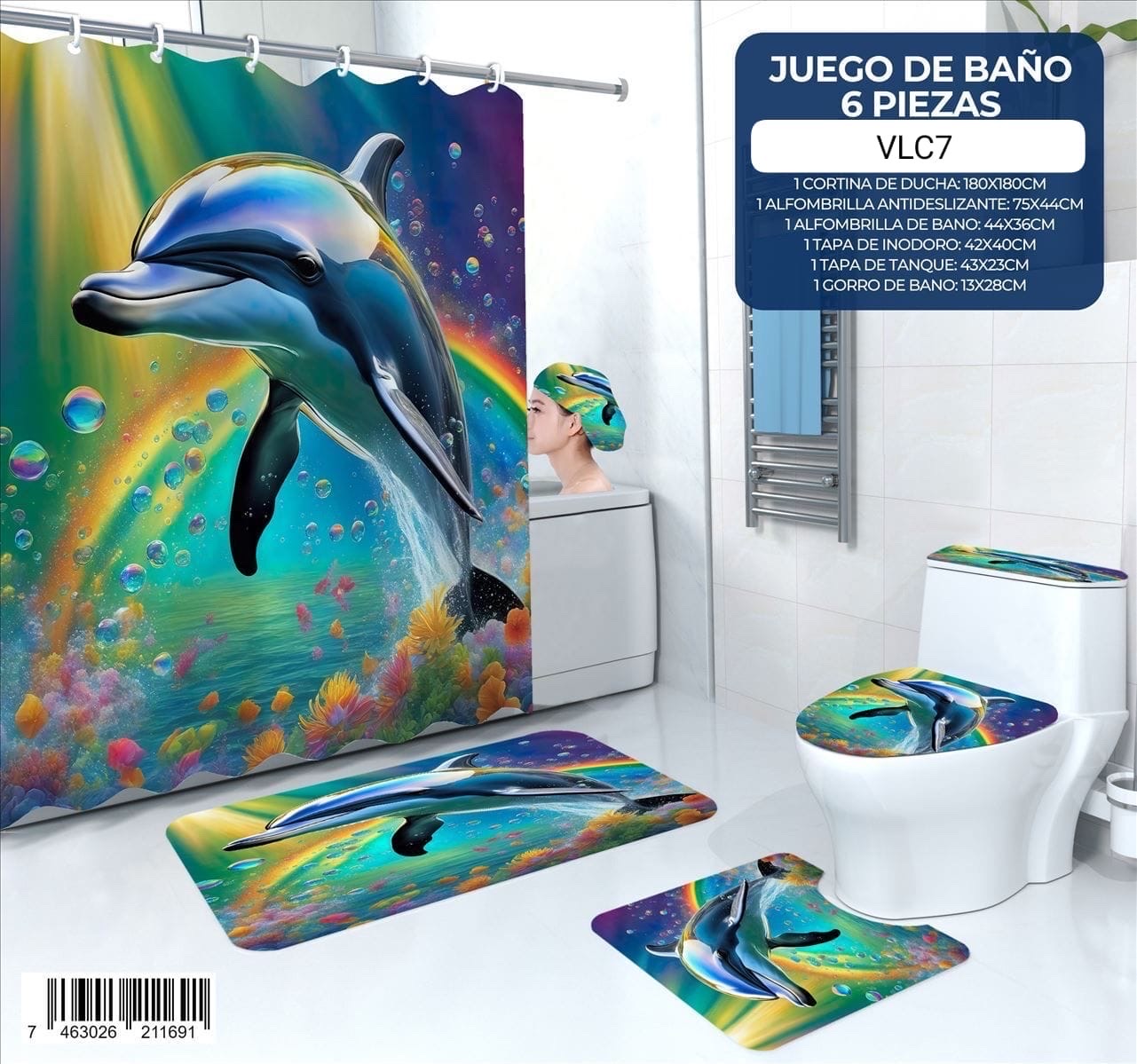 decoración y accesorios - juego de baños de 6 piezas  5