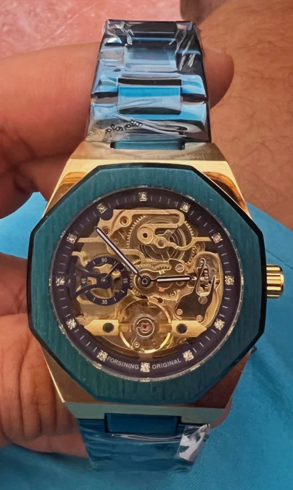 joyas, relojes y accesorios - Reloj Forsining diseño transparente cristal minera