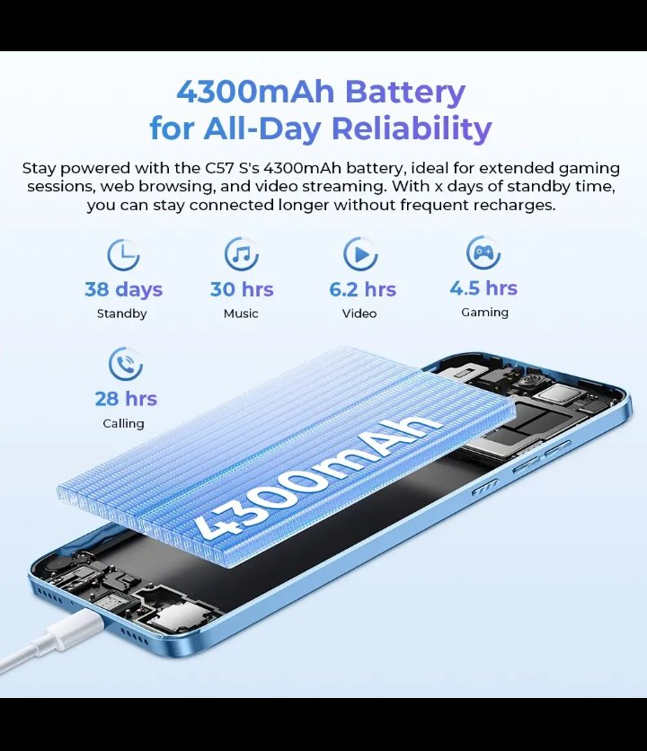 celulares y tabletas - Celular Oukitel C57S 8/64 + cover 3