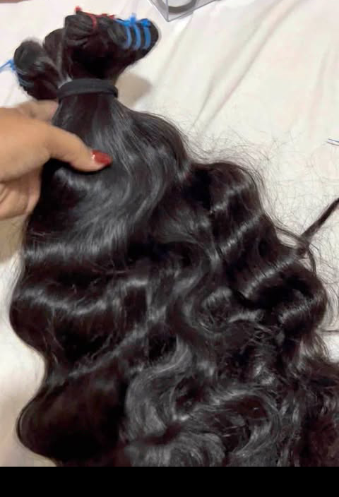 salud y belleza - Tres paquetes de cabello humano 100% indu  1