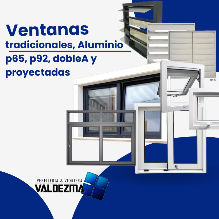decoración y accesorios - Ventanas Tradicionales, Aluminio, P65, P92 Doble A
