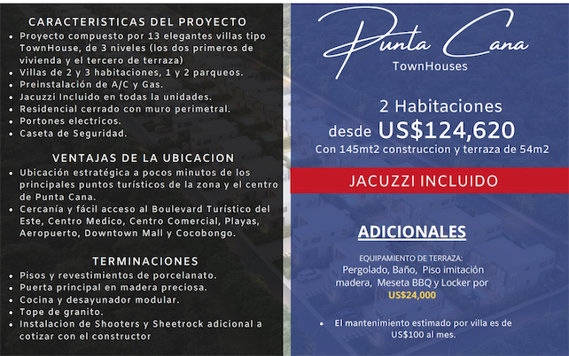 casas vacacionales y villas - Venta de villas en punta cana con jacuzzi incluido entrega marzo 2025 9