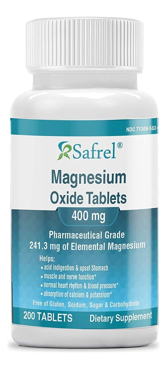 Salud y Equipamiento Médico - Magnesio Oxido 200tab Safrel