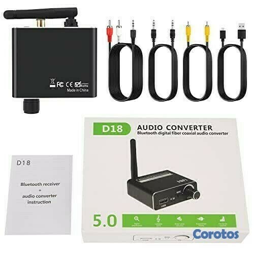 otros electronicos - Audio convertidor de audio digital a analogo con funcion de bluetooth usb D18  6