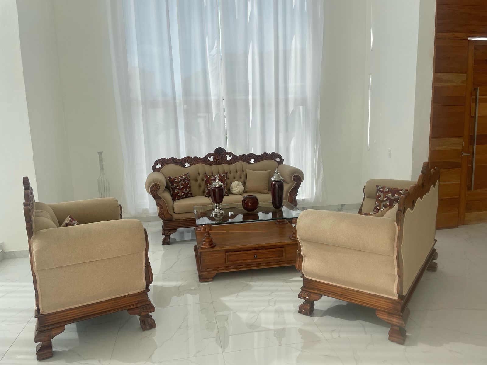 muebles y colchones - Juego de muebles imperiales en caoba 
