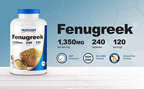 Salud y Equipamiento Médico - Fenogreco 1350 Mg 240 Cap Nutricost 2