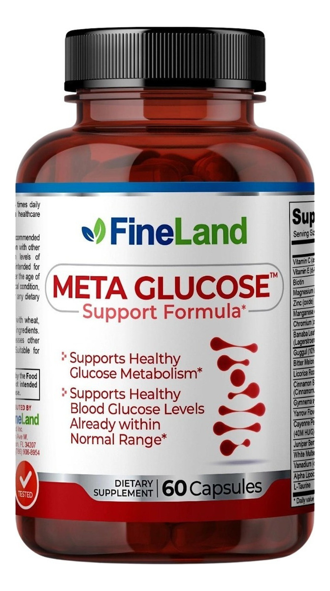 Salud y Equipamiento Médico - Soporte Glucosa 60 Cap Fineland - - Unidad A $6015 0