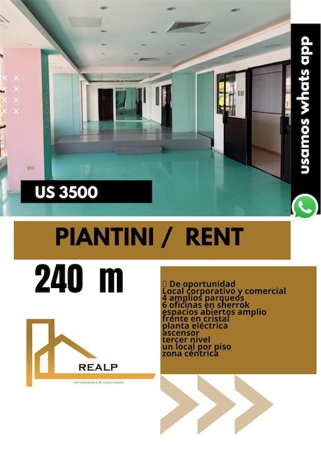 oficinas y locales comerciales - Oficina corporativa Piantini