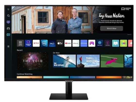 computadoras y laptops - MONITOR SAMSUNG 32” SMART FHD M5. (1920X1080), PLANO, 3000R, 60 HZ, 4MS, HDR10,  1