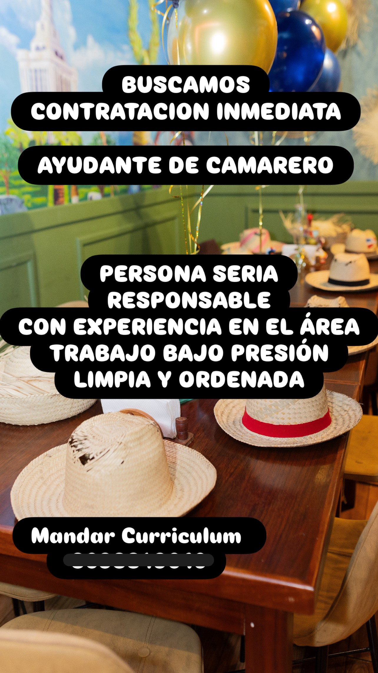 empleos disponibles - BUSCAMOS CAMAREROS CONN EXPERIENCIA 0