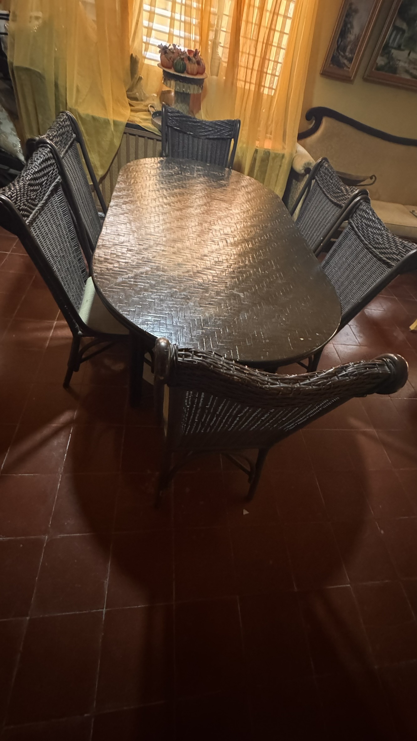 muebles y colchones - Juego de comedor de ratán 1
