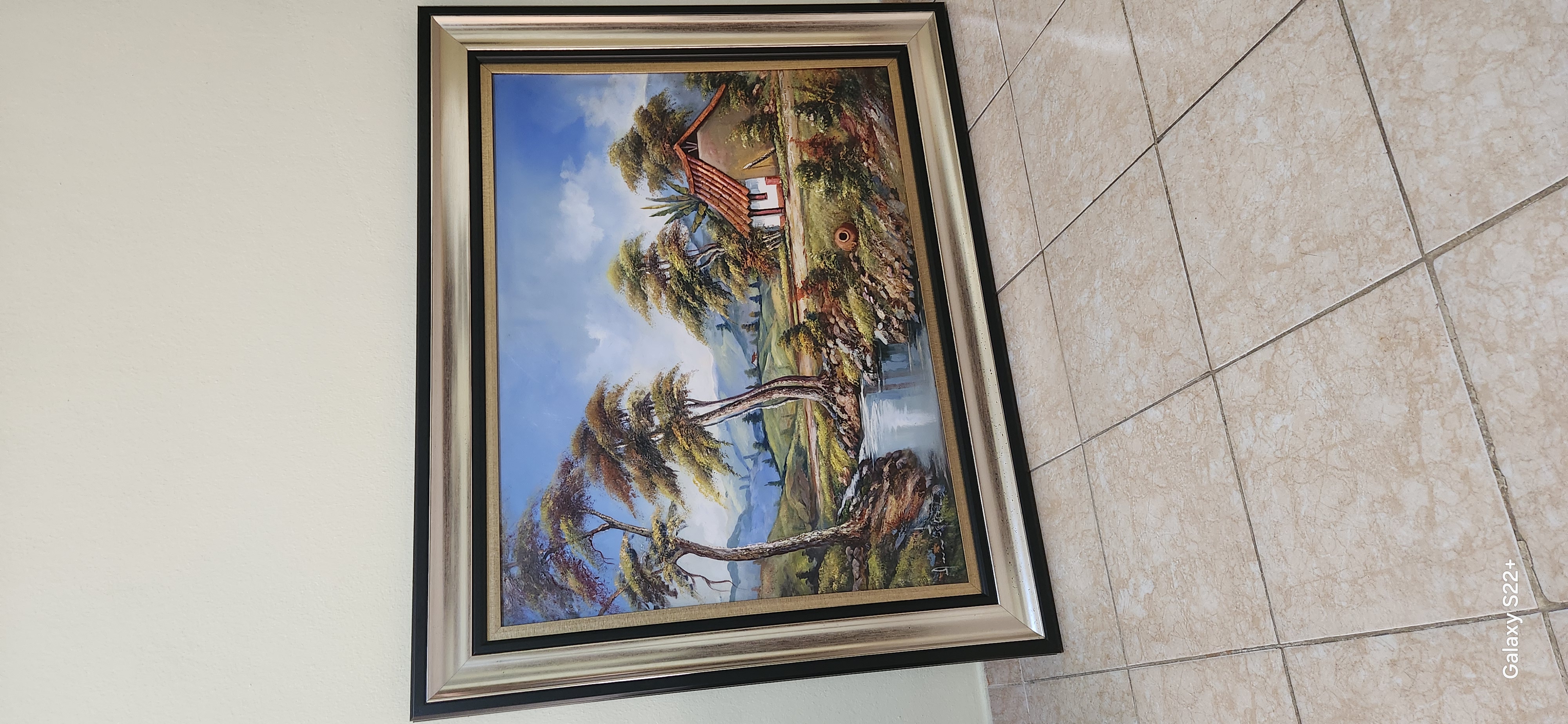 arte y antigüedades - LIENZO PAISAJE COLOMBIANO 1