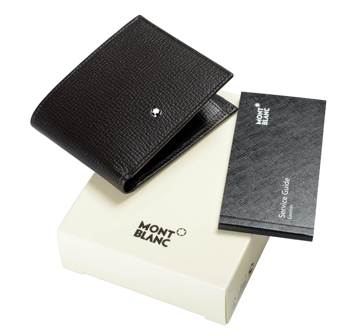 carteras y maletas - MONTBLANC Billetera Bifold de Cuero Texturizado Marrón para Hombre