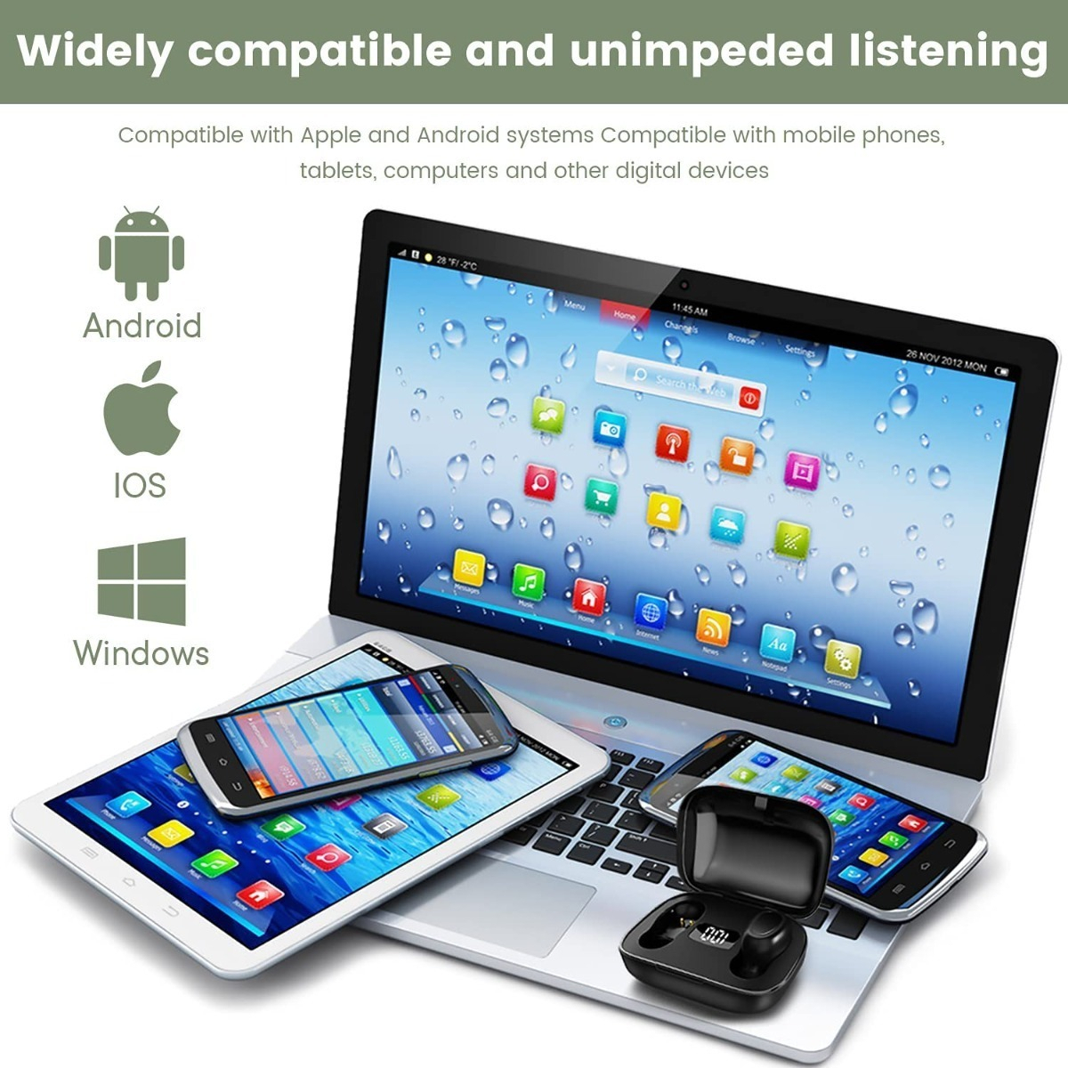 Salud y Equipamiento Médico - Auriculares Intraurales Con Micrófono Ipx5 Impermeable 3