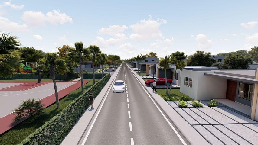 casas - Proyecto en venta Punta Cana #24-240 tres dormitorios, cancha, parque infantil.
 5