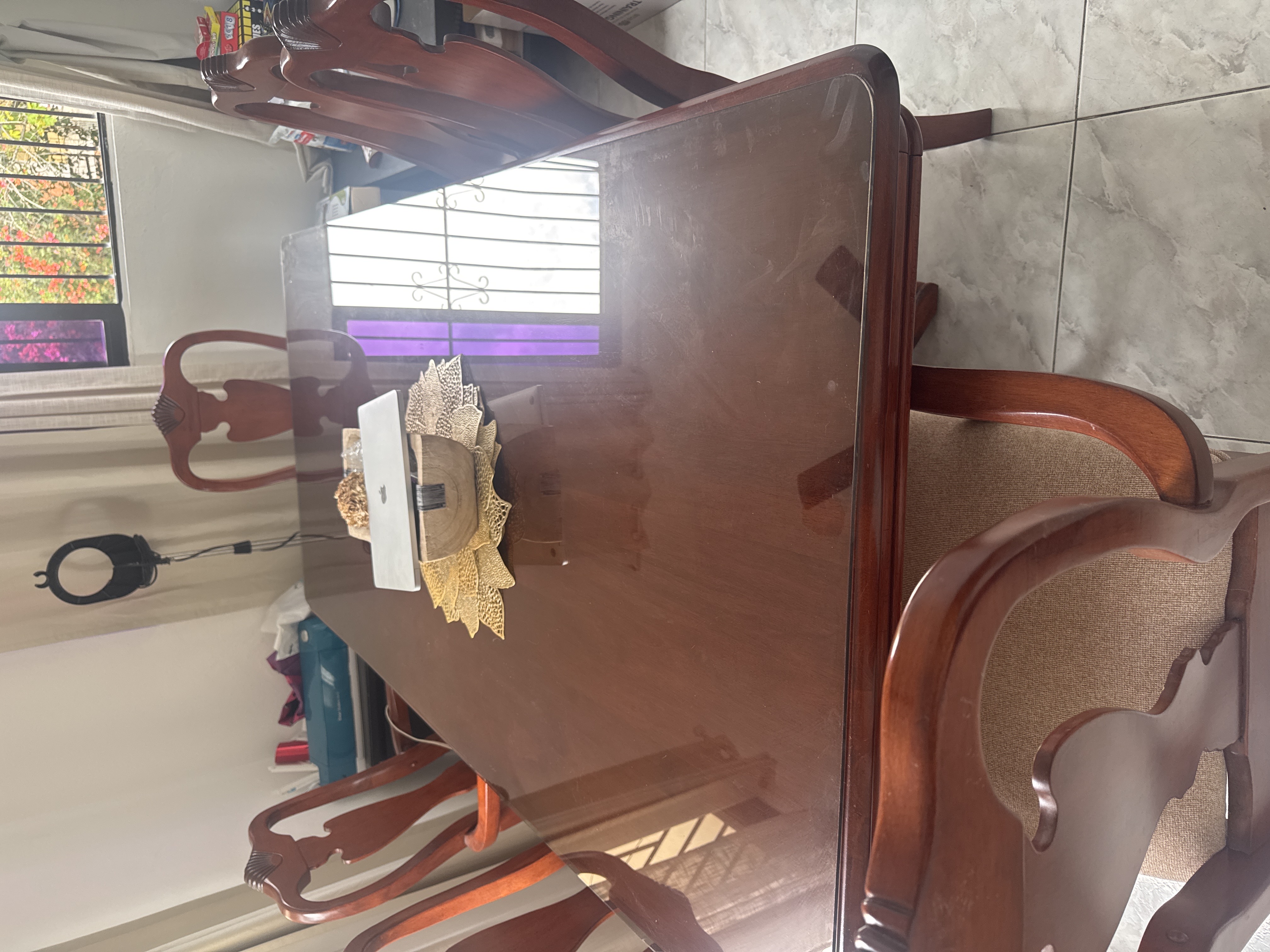 muebles y colchones - comedor de caoba 6
