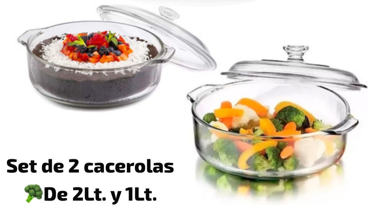 cocina - 🔥 Fuentes de Vidrio Pyr-O-Rey Originales – Juego  3