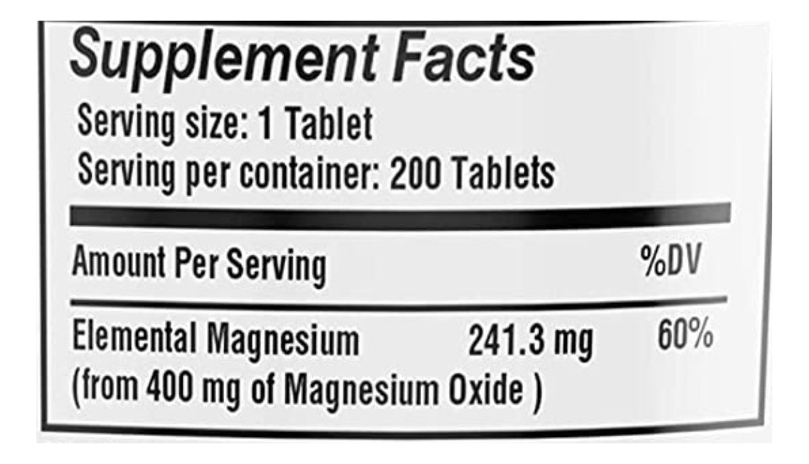 Salud y Equipamiento Médico - Magnesio Oxido 200tab Safrel 1