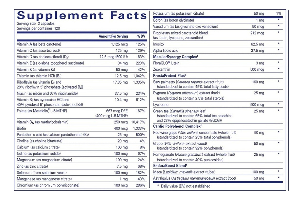 Salud y Equipamiento Médico - Multivitaminico Pure Encapsulation 1
