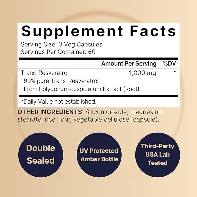 Salud y Equipamiento Médico - Resveratrol 1000mg 180 Capsulas 1