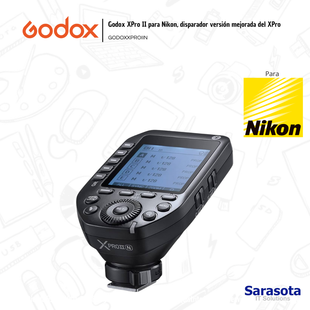 accesorios para electronica - Disparador Godox XPro II para Nikon Garantía 1