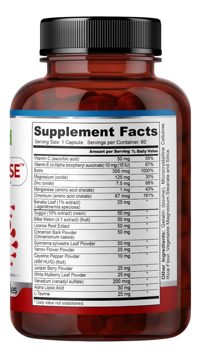 Salud y Equipamiento Médico - Soporte Glucosa 60 Cap Fineland - - Unidad A $6015 1