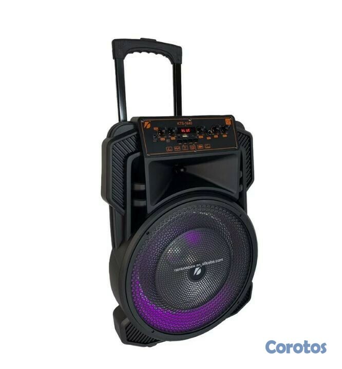 otros electronicos - Bocina de 12 pulgada KTS-1640 RGB, incluye micrófono inalambrico 4