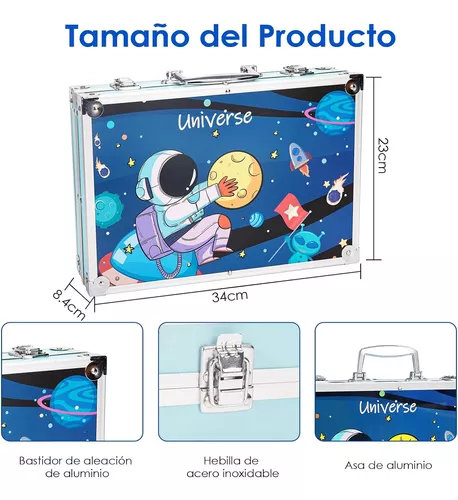 juguetes - Kit de dibujo para niños, pintura, colores, marcadores, 145 piezas, maleta niños 1