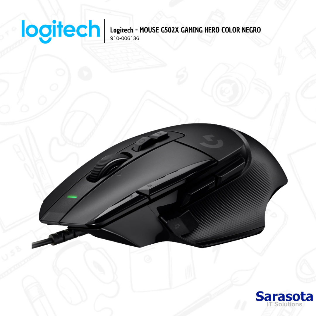 accesorios para electronica - Logitech - MOUSE G502X GAMING HERO COLOR NEGRO 1