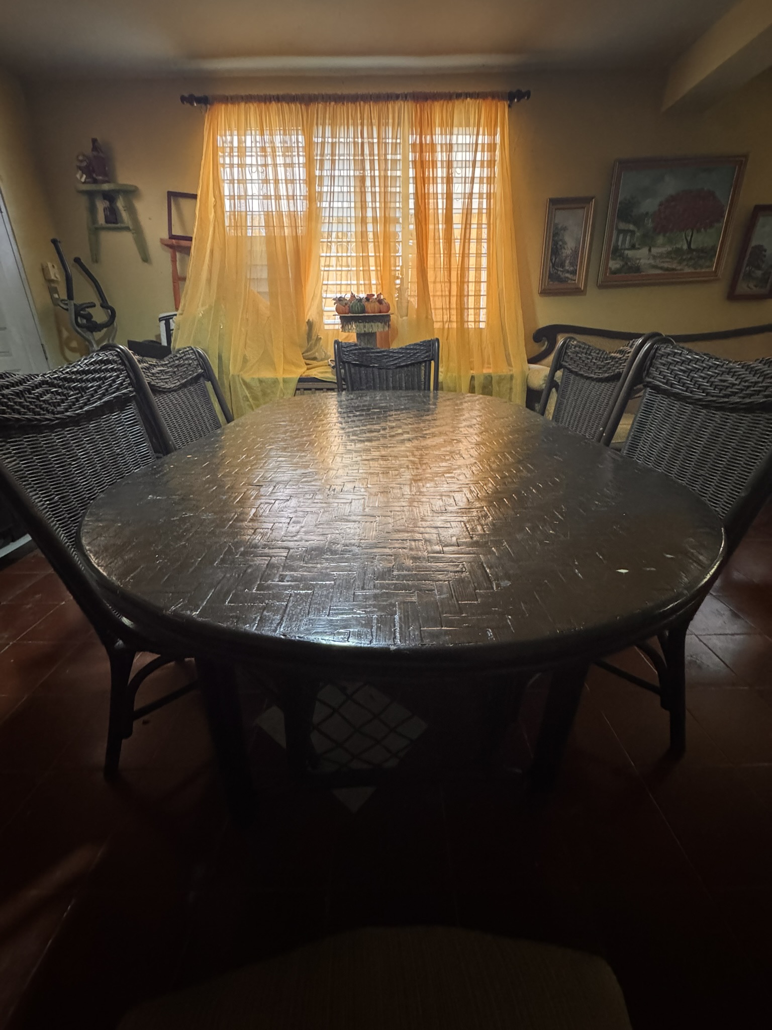 muebles y colchones - Juego de comedor de ratán 2
