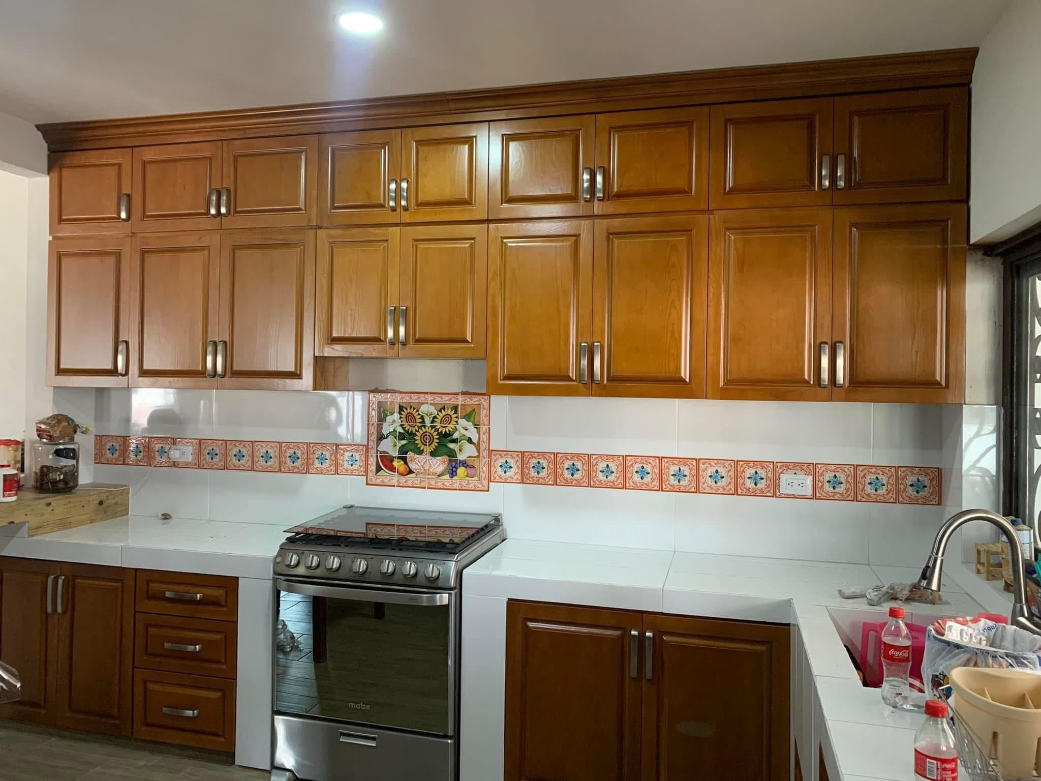 cocina - Gabinete lineal hasta el techo de cocina  2