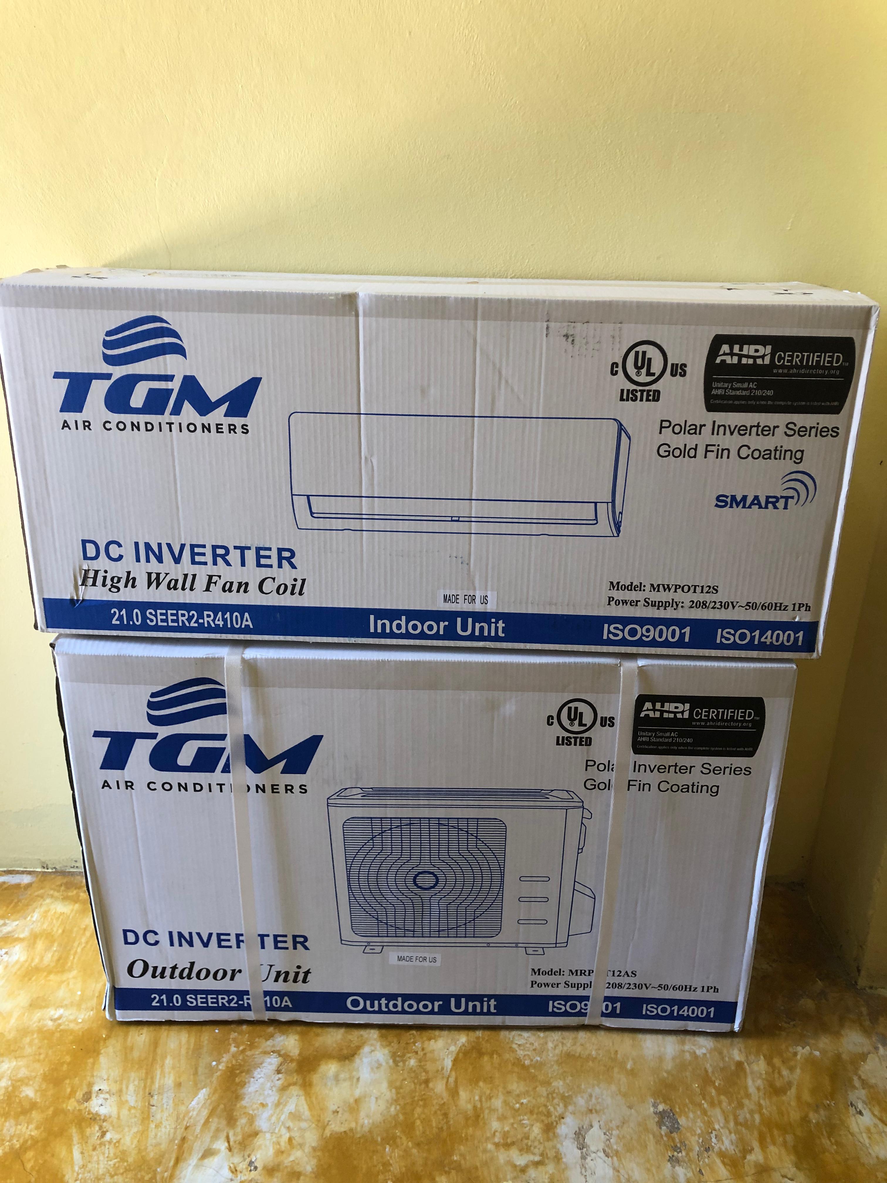 aires acondicionados y abanicos - aire acondicionado tgm 12,000 btu inverter eficiencia 21  1
