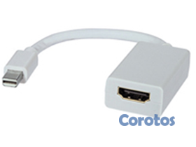 computadoras y laptops - ADAPTADOR CONVERTIDOR MINI DISPLAYPORT A HDMI HEMBRA, FUNCIONA CON MACBOOK PRO 