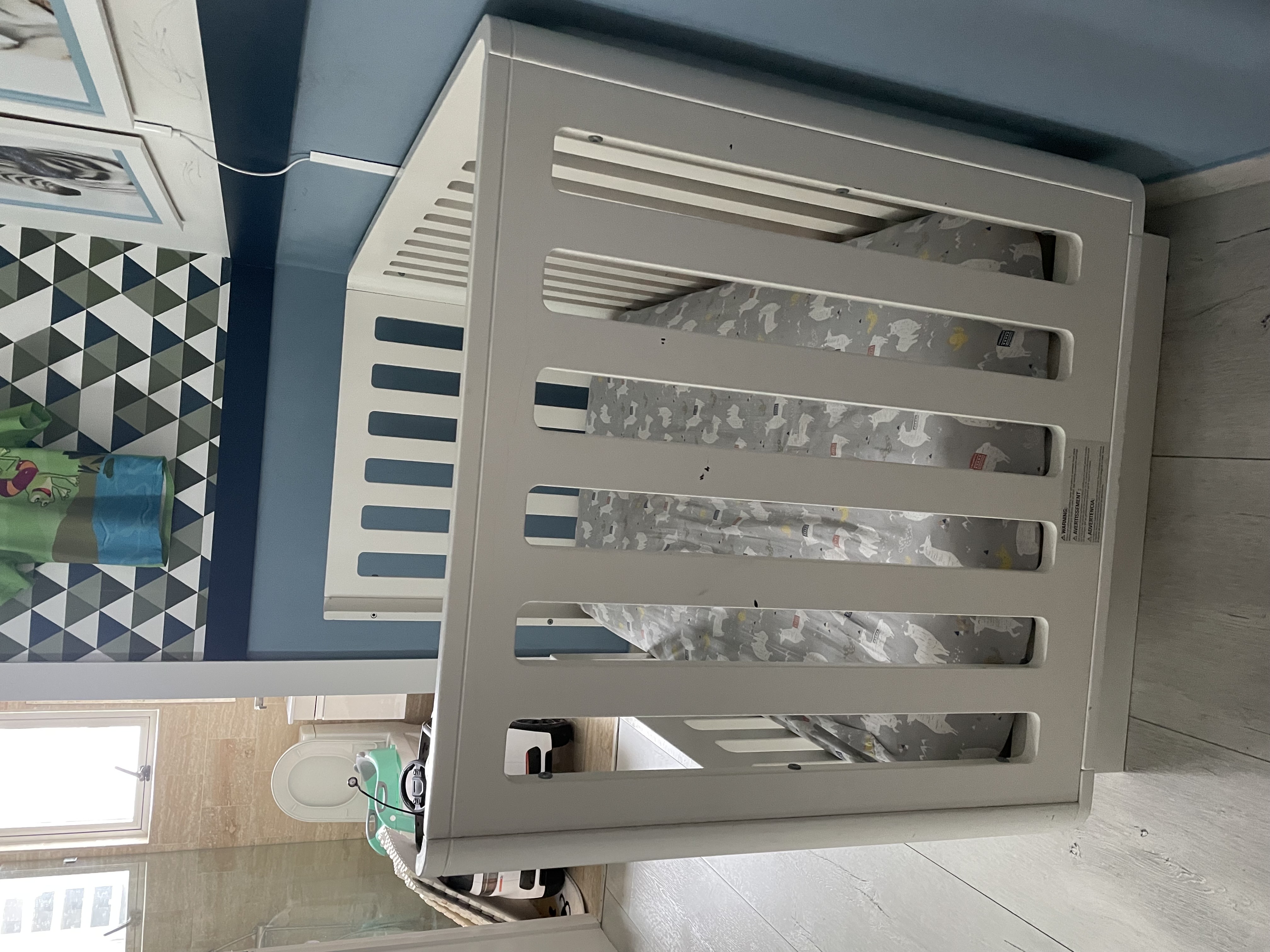 muebles - Cuna + Colchon Convertible en Camita con Baranda 1