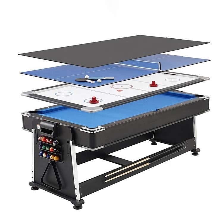 hobby y coleccion - Mesa de Juegos 4 en 1 Premium – Diversión Total en Casa! 7ft de mesas. Original. 0