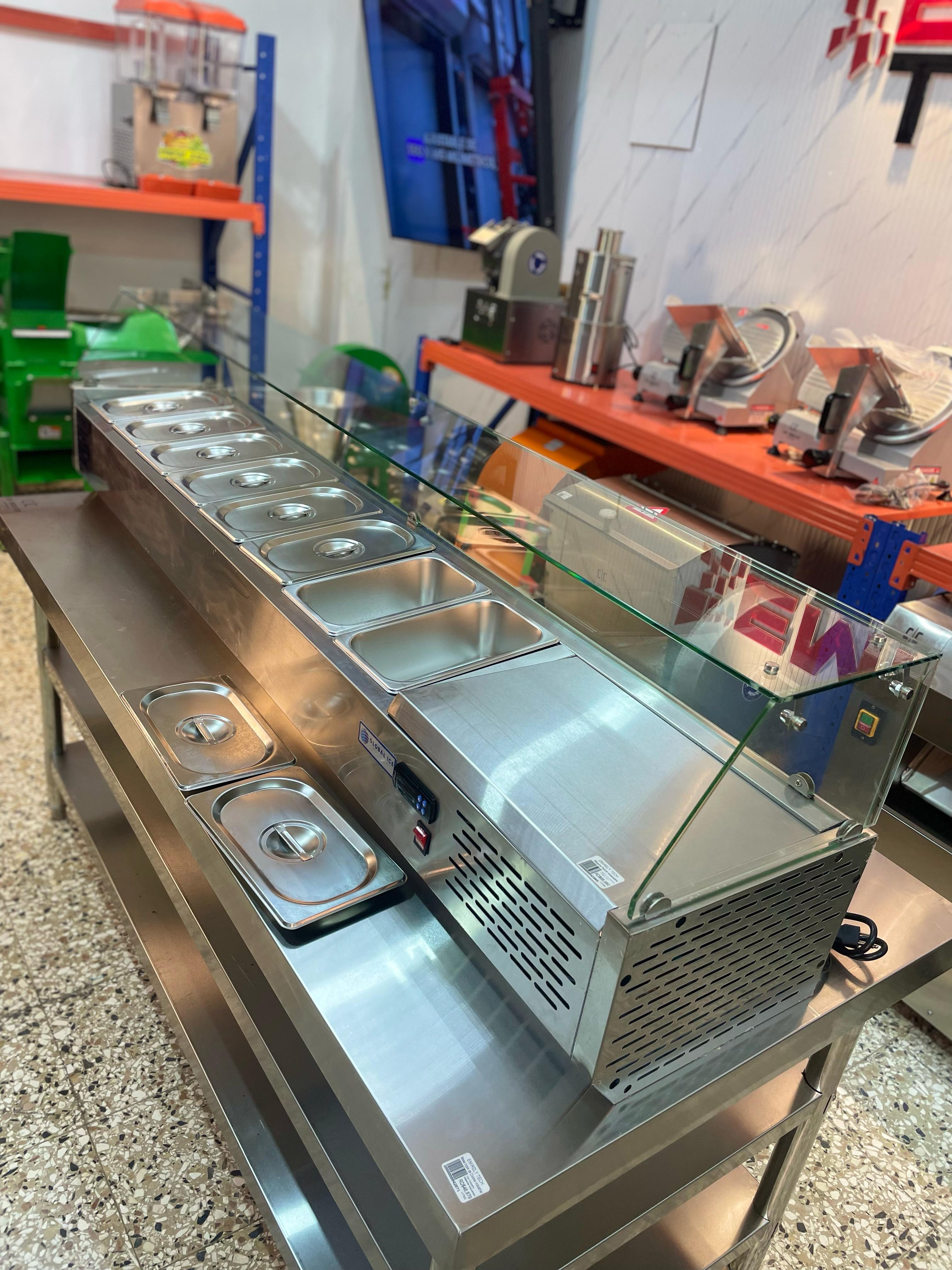 equipos profesionales - Ensaladera exhibidora vitrina fria barra ensaladas 2