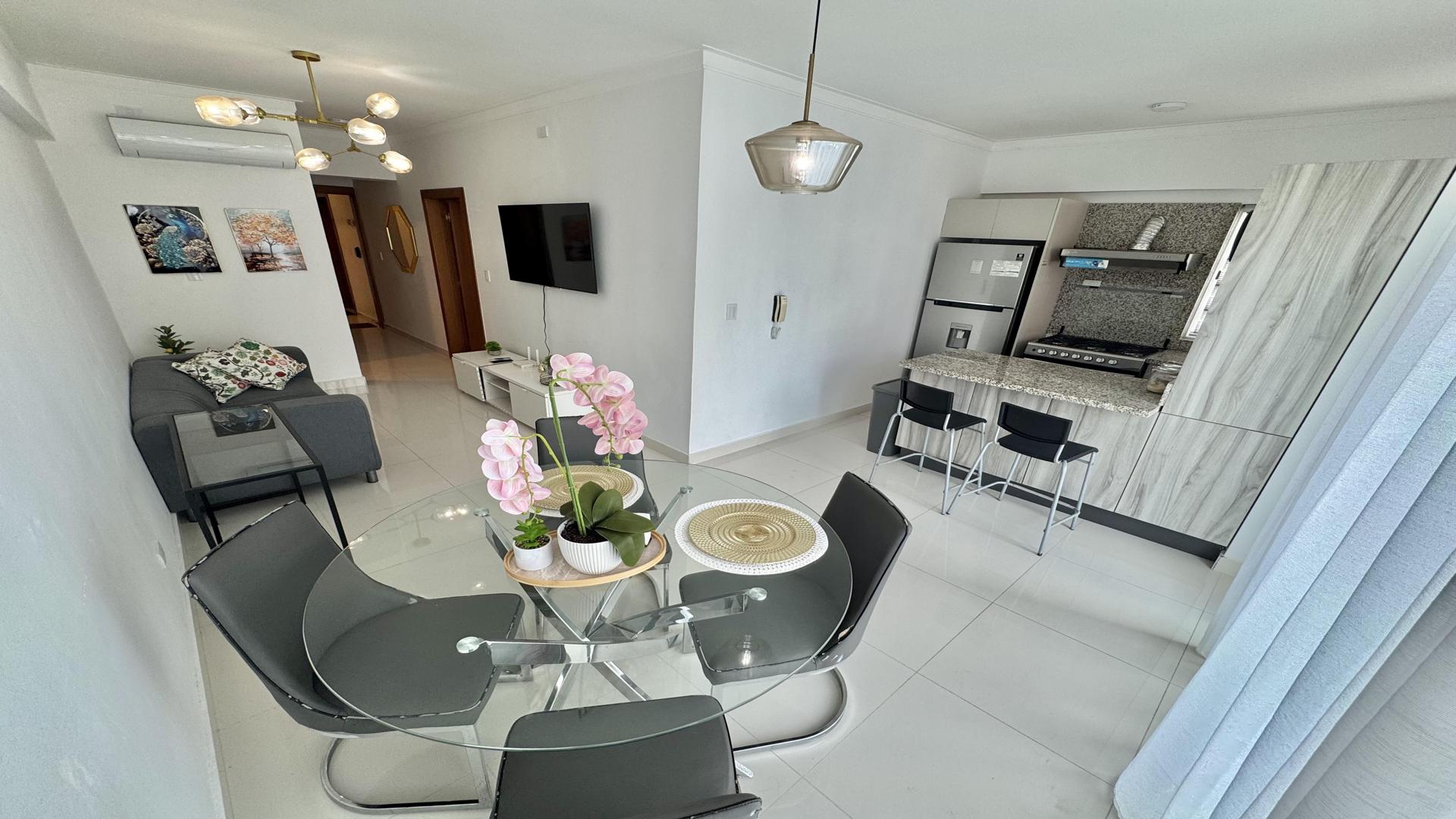 apartamentos - Apartamento Amueblado en Evaristo Morales 3