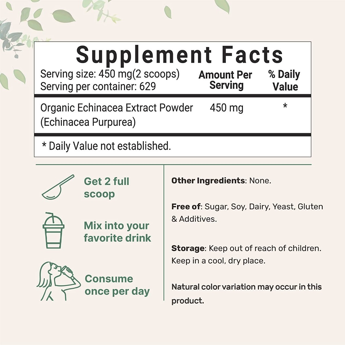 Salud y Equipamiento Médico - Equinacea Microingredient 450mg 1