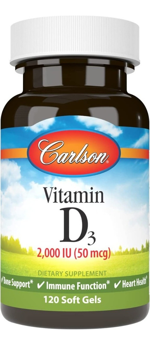 Salud y Equipamiento Médico - Vitamina D3 120caps Carlson - Unid - Unidad A $1399