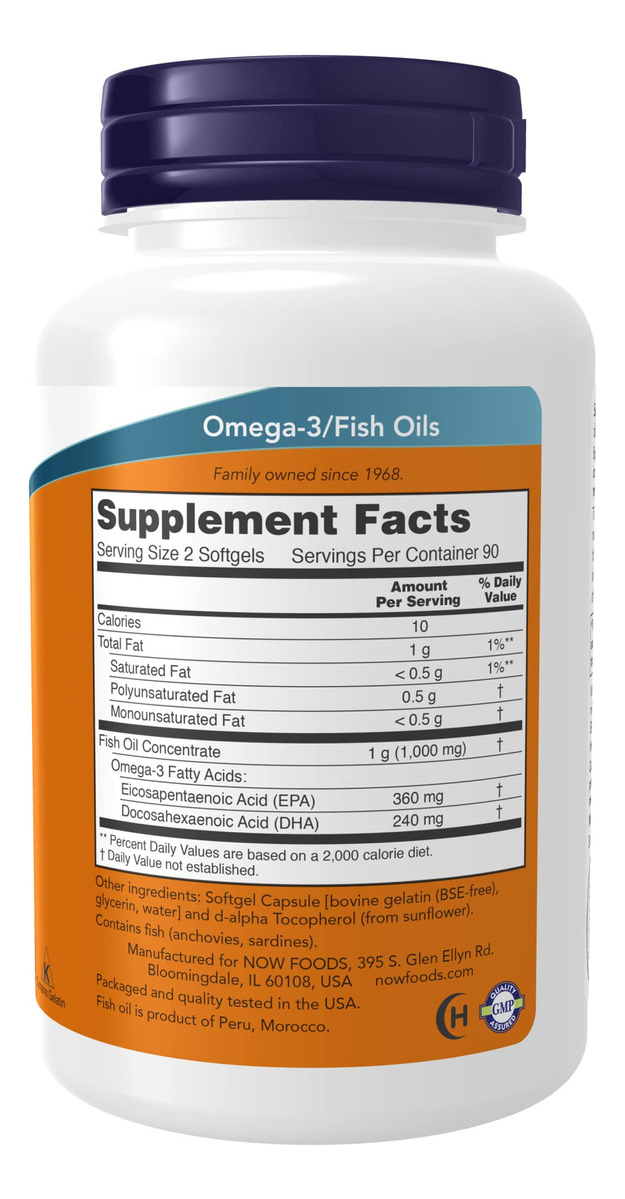Salud y Equipamiento Médico - Omega 3 180cap Now 1