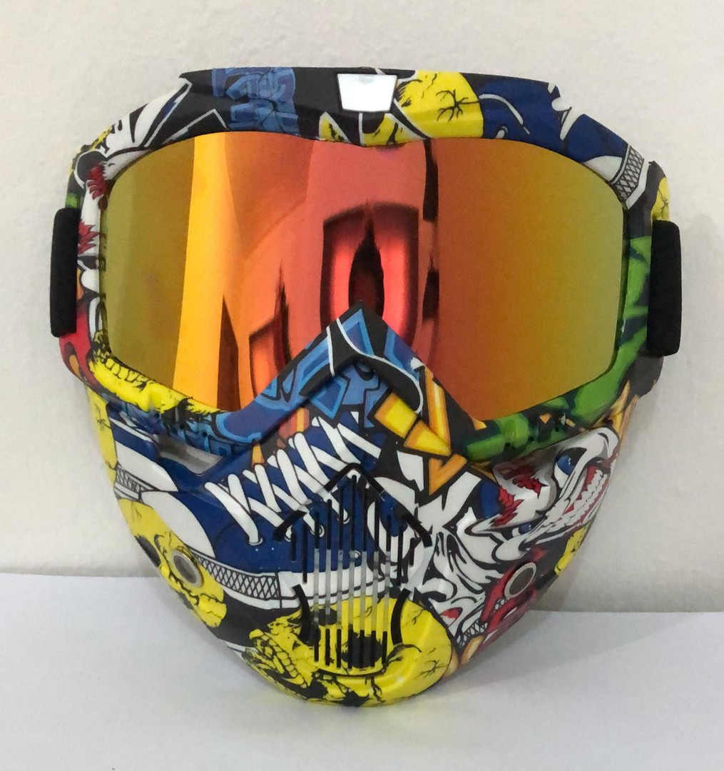 Artículos Deportivos - Mascara Protección Motor Motocross Bicicleta Bici Lentes Buggies Careta Casco 5