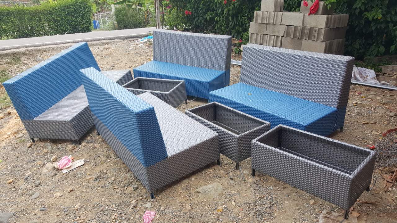 muebles y colchones - muebles de ambos colores en mimbre sintético 0