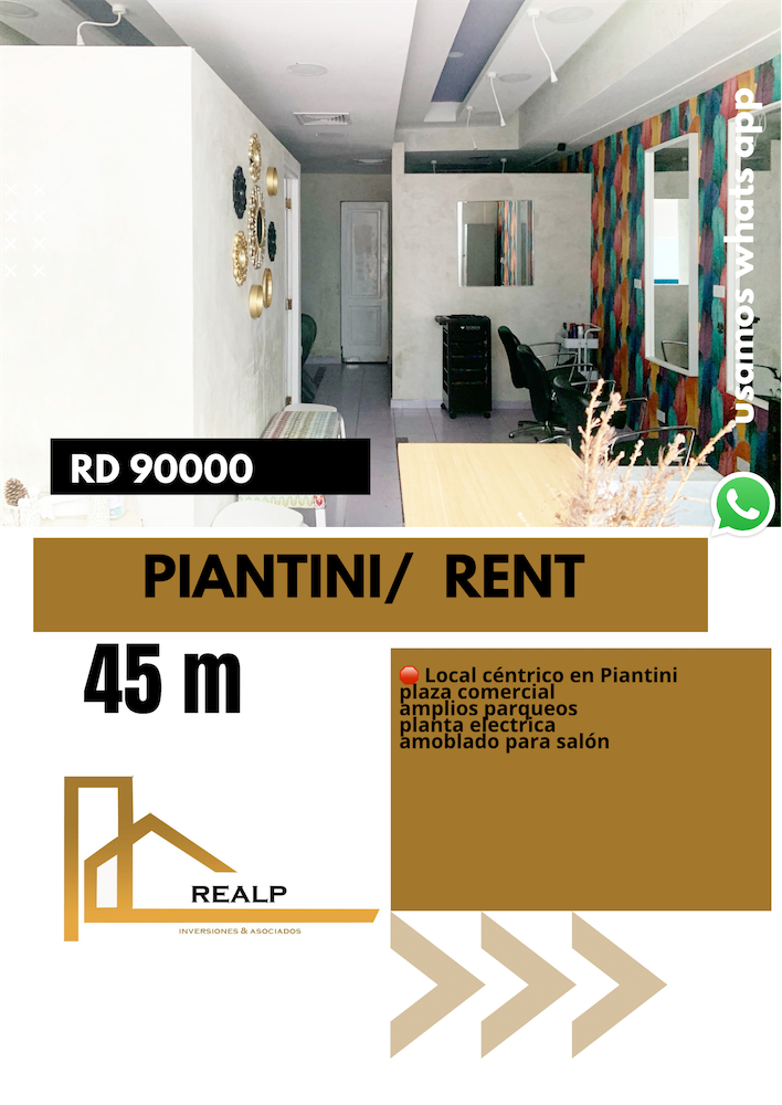 oficinas y locales comerciales - Local amoblado para salón Piantini 0